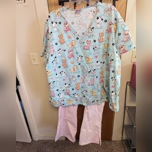 Scrub Set plus size 4x top 3x bottoms